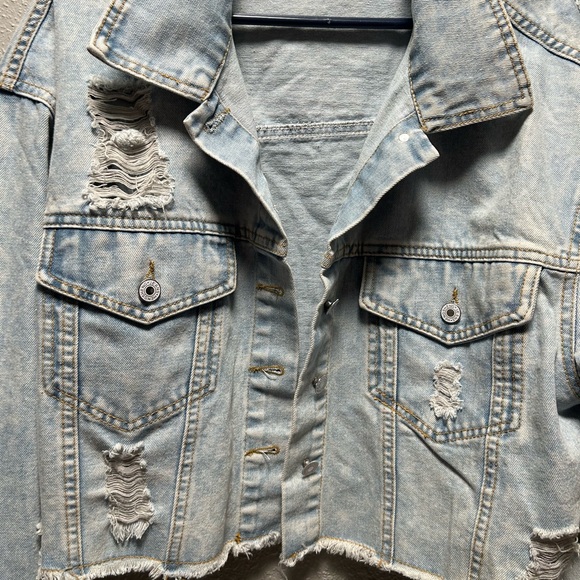 Distressed Denim Jacket - Picture 2 of 4